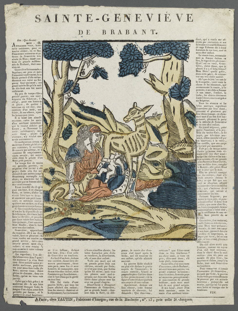 estampe SAINTE-GENEVIEVE  DE BRABANT. 1948.18.11 Photo RMN-Grand Palais (Mucem)
