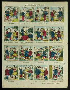 estampe SCENES MILITAIRES ENFANTINES. 1953.86.4125 Photo
