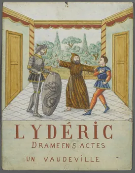 Louis de Budt ; Louis Poire Cuite affiche de théâtre de marionnettes LYDERIC  DRAME EN 5 ACTES  UN VAUDEVILLE 1875-1885 1951.27.11 Photo RMN-Grand Palais (Mucem)