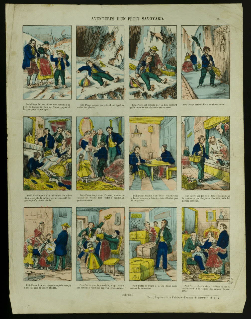 estampe AVENTURES D'UN PETIT SAVOYARD. 1953.86.4129 Photo