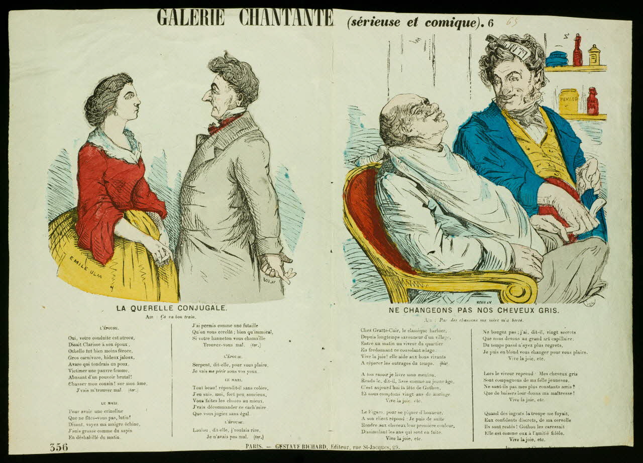 estampe GALERIE CHANTANTE (sérieuse et comique). 6 1953.86.4153 Photo