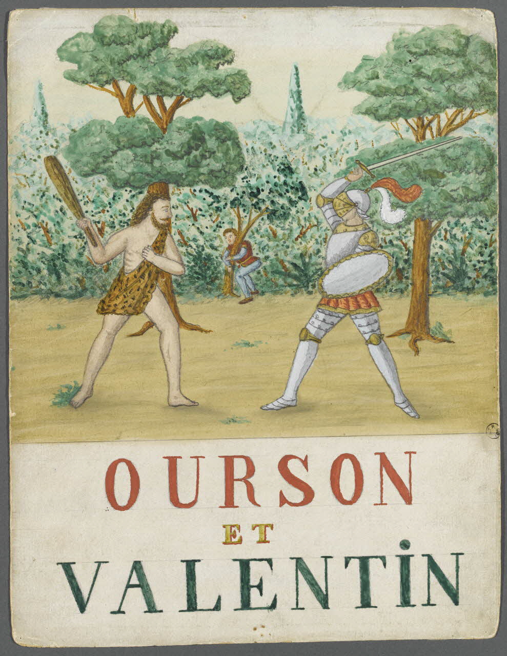 affiche de théâtre de marionnettes Ourson et Valentin 1951.27.8 Photo RMN-Grand Palais (Mucem)