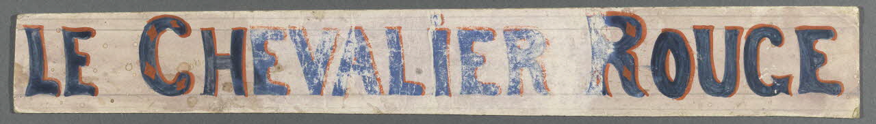 affiche de théâtre de marionnettes LE CHEVALIER ROUGE 1952.38.67 Photo RMN-Grand Palais (Mucem)