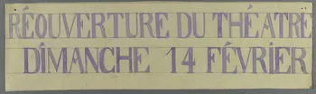 affiche de théâtre de marionnettes REOUVERTURE DU THEATRE  DIMANCHE 14 FEVRIER 1952.38.68  Photo RMN-Grand Palais (Mucem)