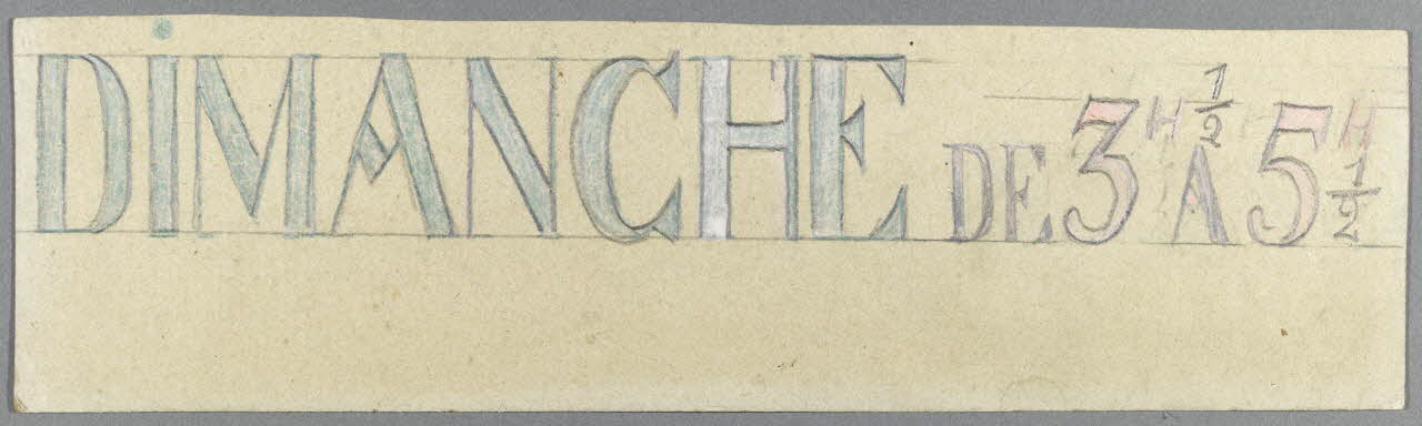 affiche de théâtre de marionnettes DIMANCHE DE 3H12 A 5H12 1952.38.70 Photo RMN-Grand Palais (Mucem)