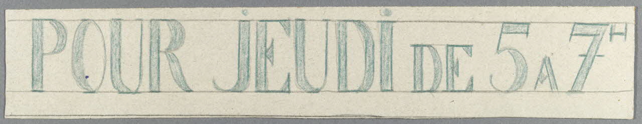 affiche de théâtre de marionnettes POUR JEUDI DE 5 A 7 H 1952.38.71 Photo RMN-Grand Palais (Mucem)