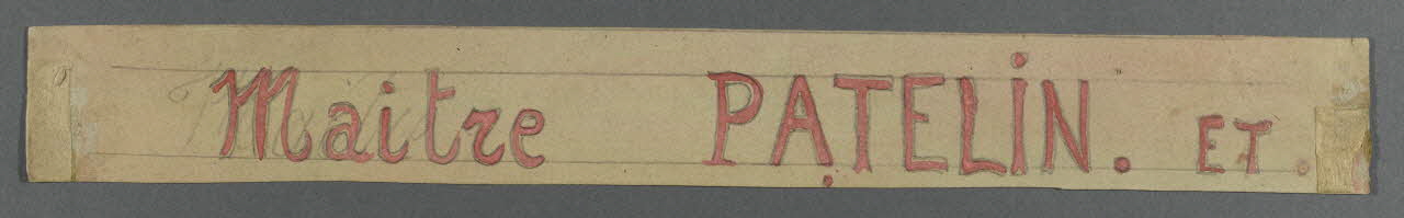 affiche de théâtre de marionnettes Maitre PATELIN. ET. 1952.38.73 Photo RMN-Grand Palais (Mucem)