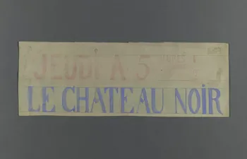 affiche de théâtre de marionnettes JEUDI A 5HEURES 1  2  LE CHATEAU NOIR 1952.38.77  Photo RMN-Grand Palais (Mucem)