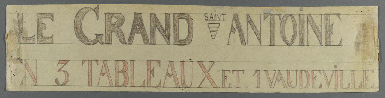 affiche de théâtre de marionnettes LE GRAND SAINT ANTOINE  EN 3 TABLEAUX ET 1 VAUDEVILLE 1952.38.80 Photo RMN-Grand Palais (Mucem)