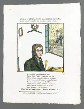 Alphonse Picard ; Guérin Jean François imagerie ancienne JE TUAIS ET J'ENTERRAIS MES MALHEUREUSES VICTIMES,  POUR EFFACER APRES LES TRACES DE MES CRIMES ! Caen 1809-1831 1952.39.38.1 Photo RMN-Grand Palais (Mucem)