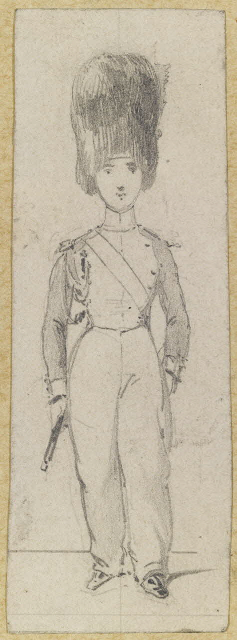 François-Charles Pinot dessin Grenadier 1852-1870 1957.131.11 Photo RMN-Grand Palais (Mucem)