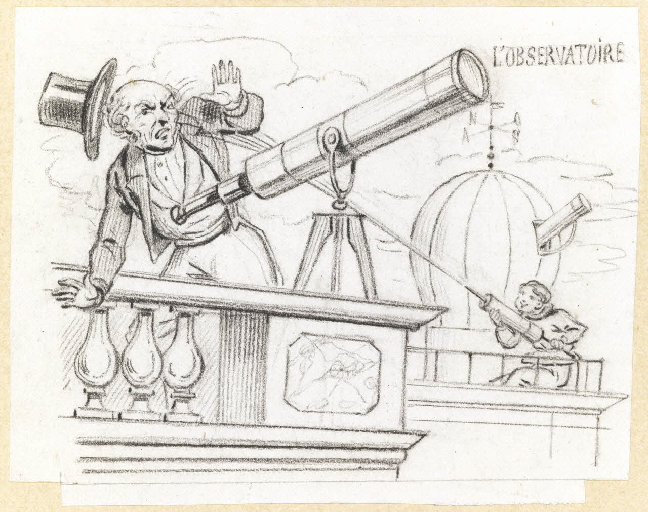 François-Charles Pinot dessin L'OBSERVATOIRE 1847-1874 1957.131.110 Photo RMN-Grand Palais (Mucem)