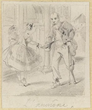 François-Charles Pinot dessin L'aumône 1847-1874 1957.131.111 Photo RMN-Grand Palais (Mucem)