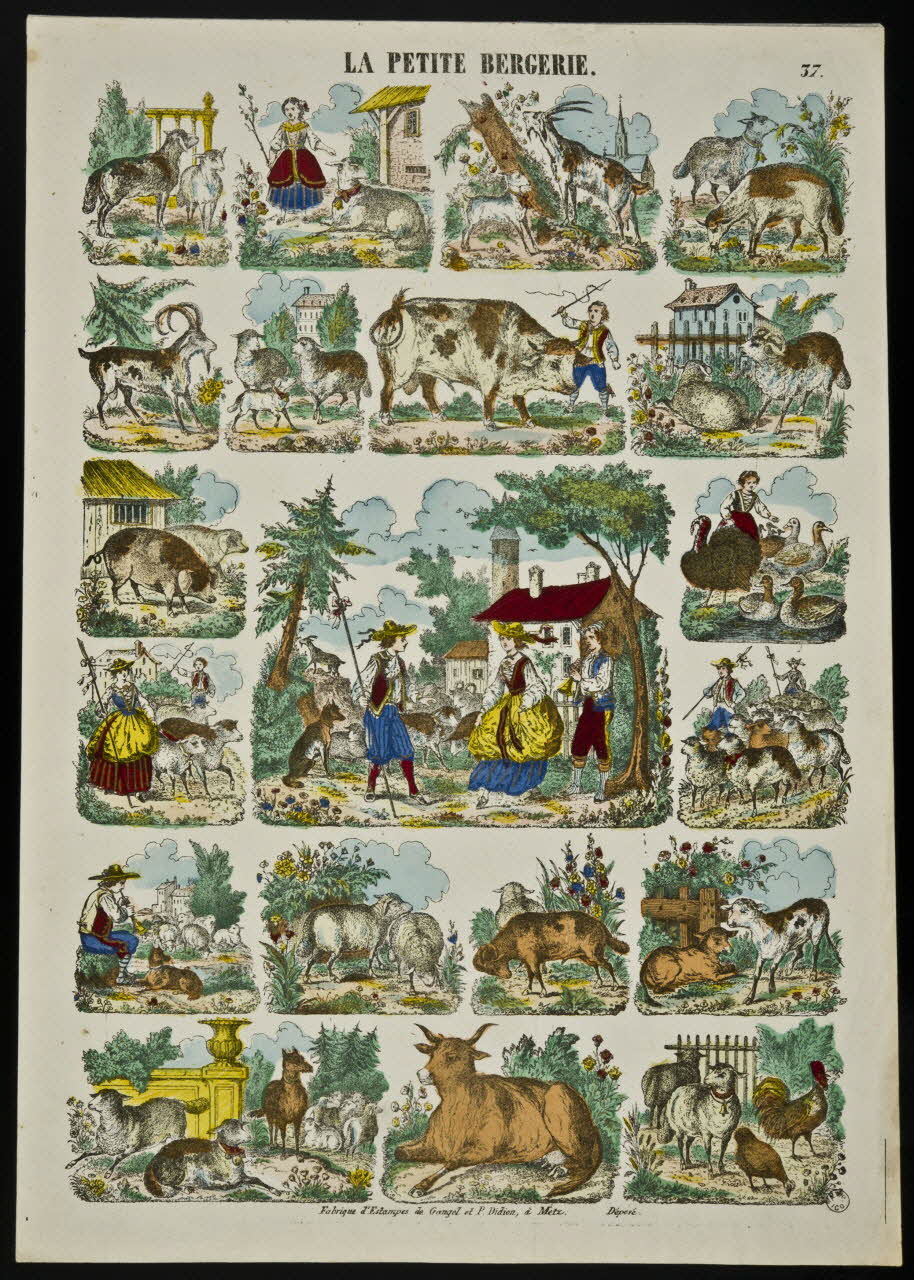 Gangel et Didion estampe LA PETITE BERGERIE. Metz 1858-1868 1953.86.4219 Photo