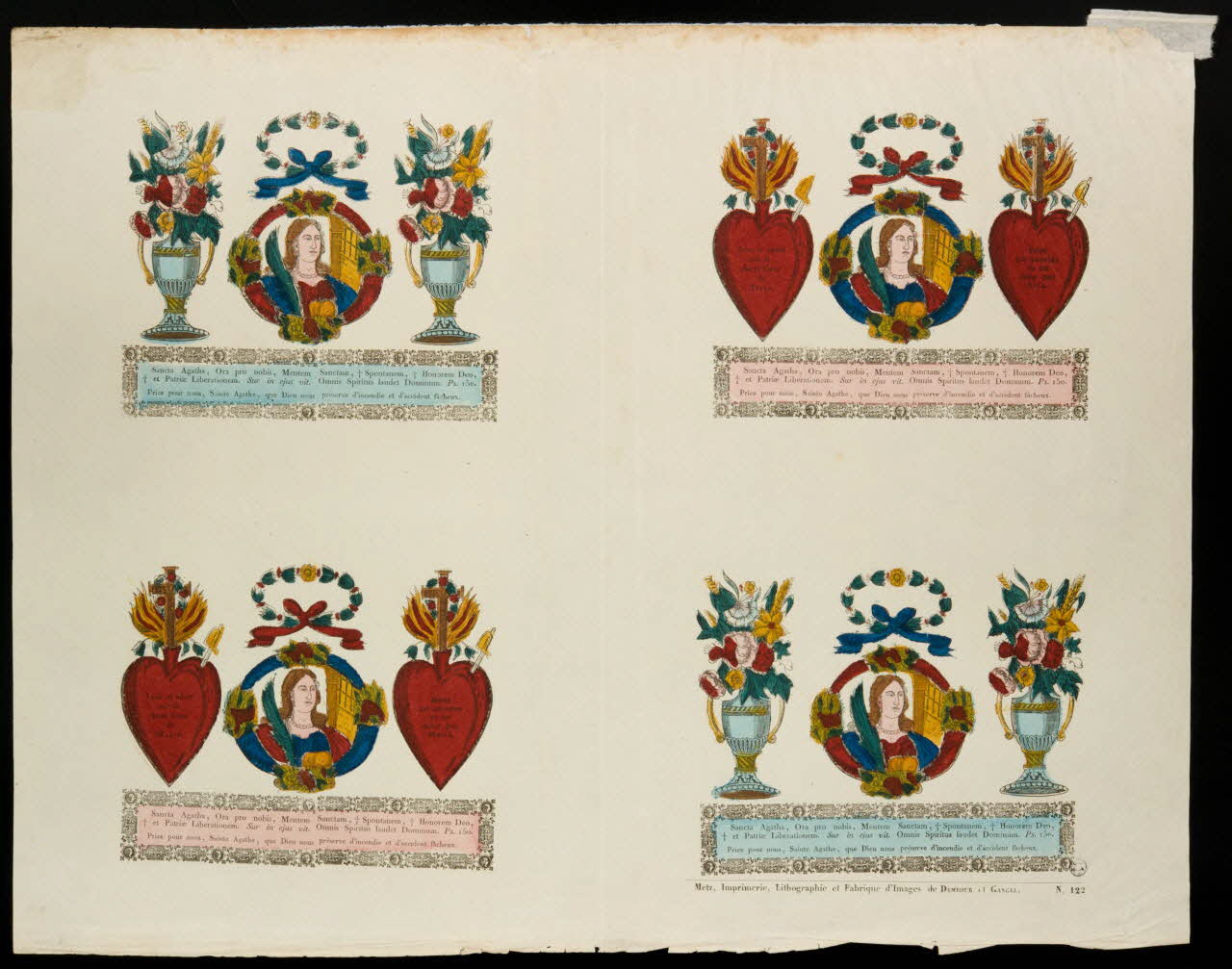 Dembour et Gangel estampe Sainte Agathe Lorraine, France 1840-1852 1953.86.422 Photo