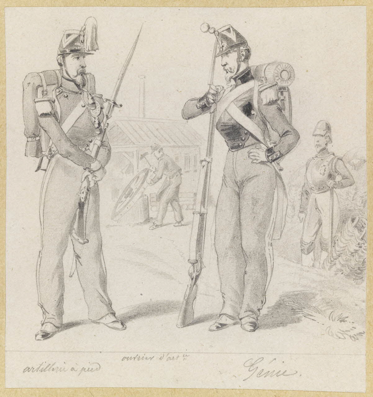 François-Charles Pinot dessin Troupes du Second Empire 1852-1870 1957.131.15 Photo RMN-Grand Palais (Mucem)