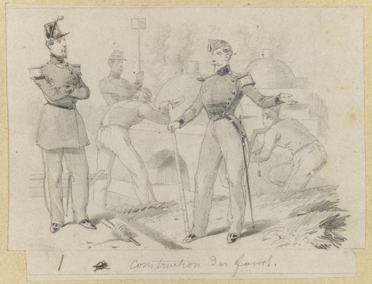 François-Charles Pinot dessin Construction des fours. 1852-1870 1957.131.23 Photo RMN-Grand Palais (Mucem)