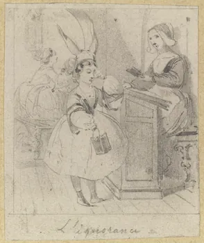 François-Charles Pinot dessin L'ignorance 1847-1874 1957.131.26 Photo RMN-Grand Palais (Mucem)