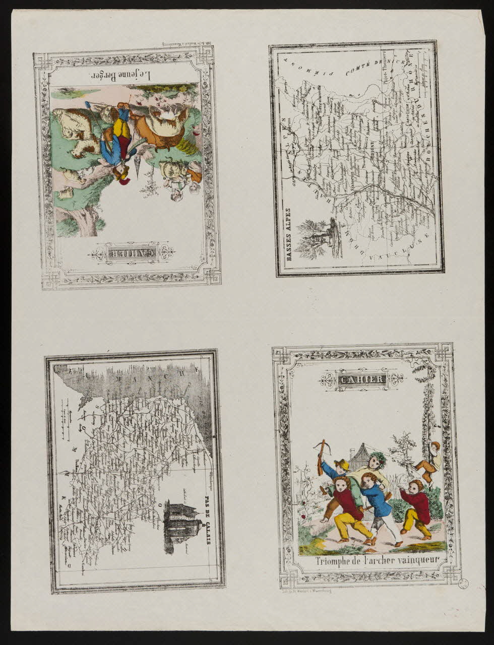 estampe Pages de cahier montrant des scènes avec enfants 1953.86.4239 Photo