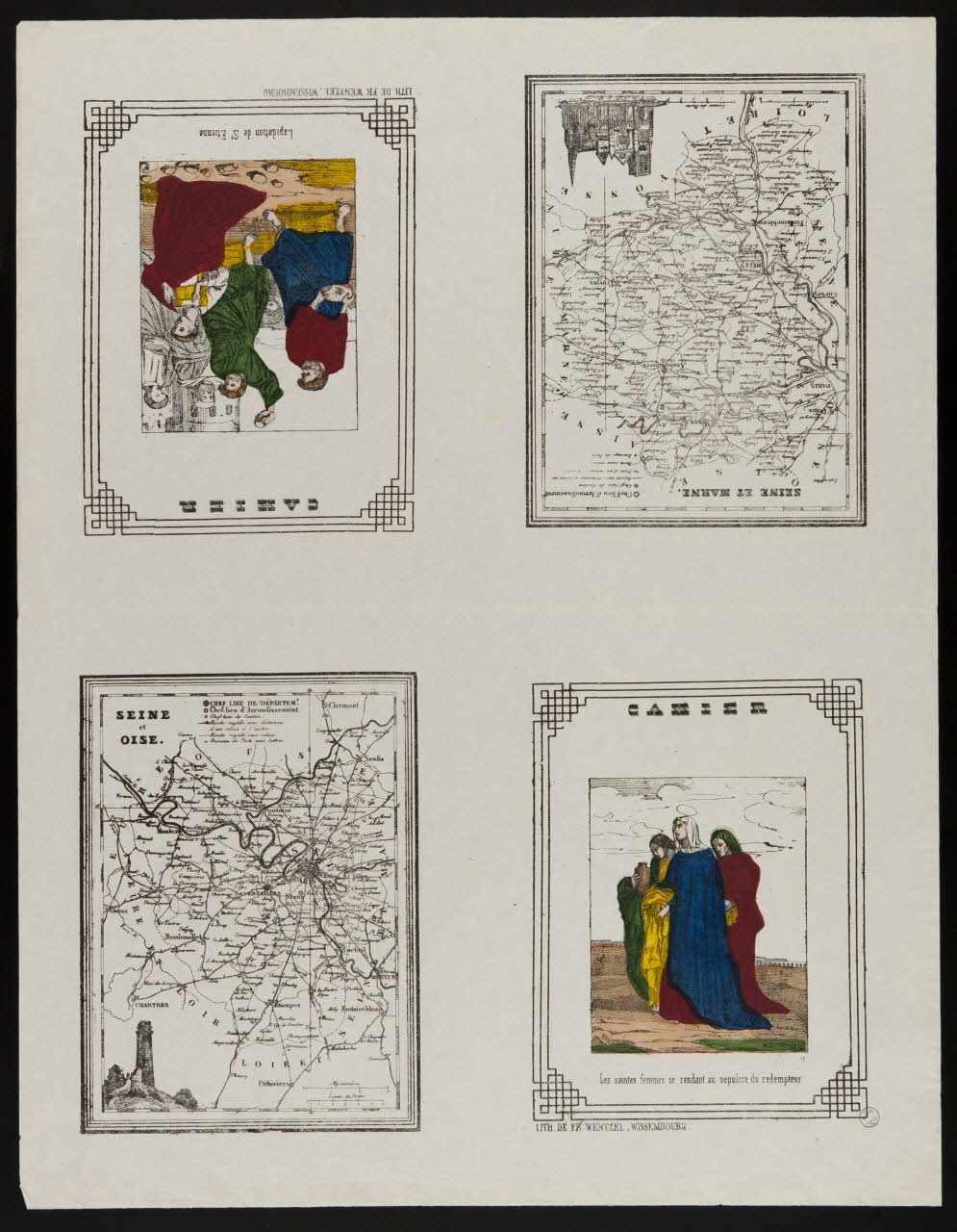 estampe Pages de cahier montrant des scènes bibliques 1953.86.4242 Photo