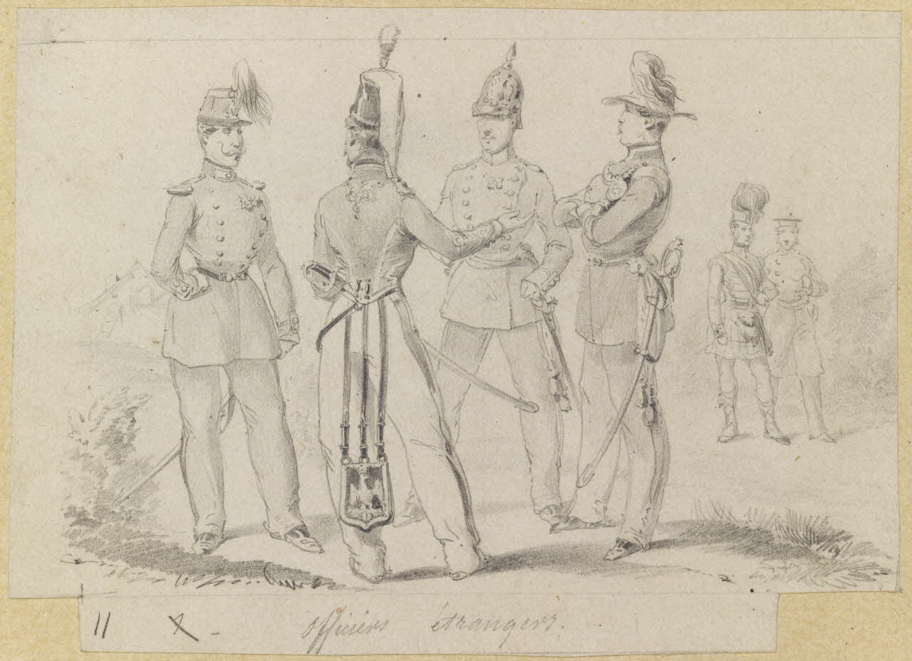 François-Charles Pinot dessin Officiers étrangers. 1847-1874 1957.131.33 Photo RMN-Grand Palais (Mucem)