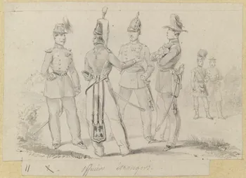François-Charles Pinot dessin Officiers étrangers. 1847-1874 1957.131.33  Photo RMN-Grand Palais (Mucem)