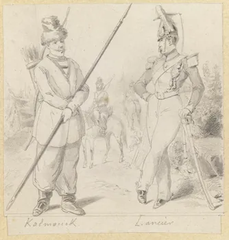 François-Charles Pinot dessin Kalmouck.  Lancier. 1852-1870 1957.131.35 Photo RMN-Grand Palais (Mucem)