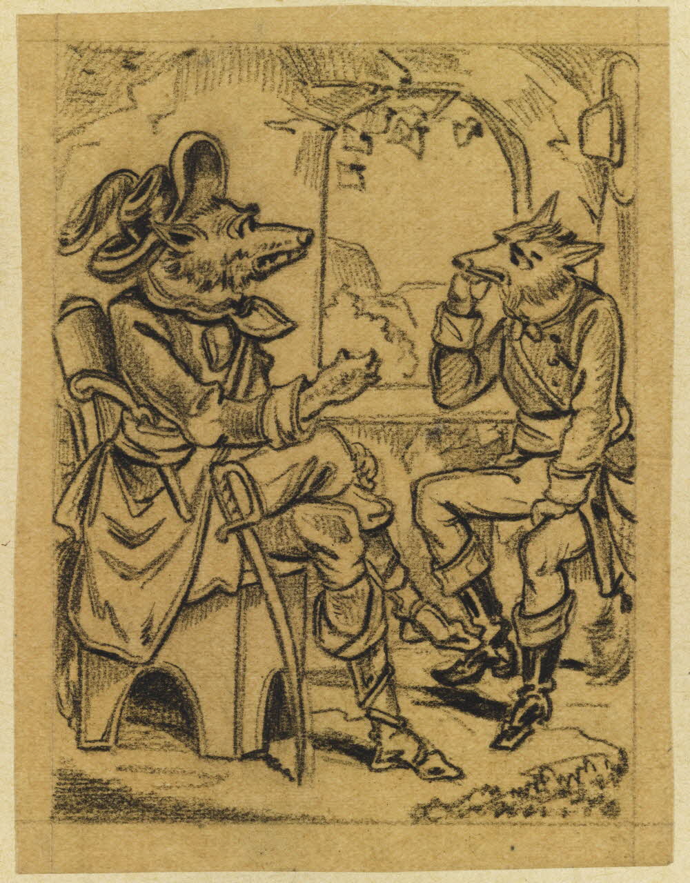 François-Charles Pinot dessin Animaux illustrés 1847-1874 1957.131.45 Photo RMN-Grand Palais (Mucem)