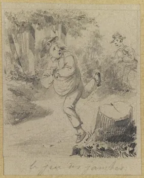François-Charles Pinot dessin le jeu des jambes 1847-1874 1957.131.53  Photo RMN-Grand Palais (Mucem)