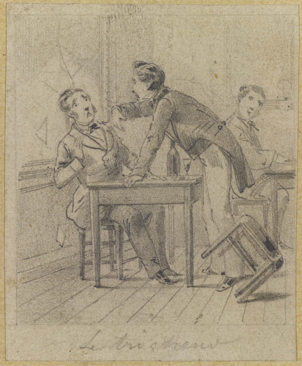 François-Charles Pinot dessin Le tricheur 1847-1874 1957.131.54 Photo RMN-Grand Palais (Mucem)