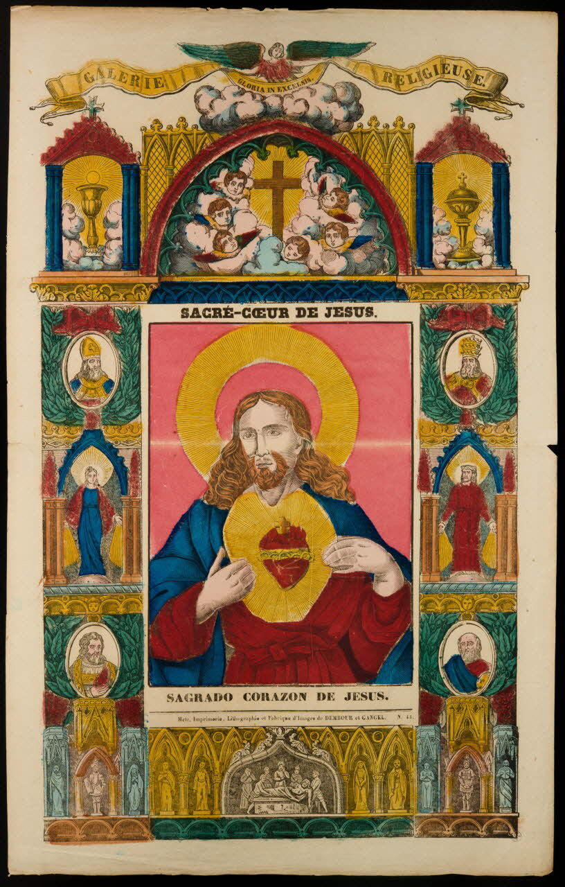 Dembour et Gangel estampe SACRE-COEUR DE JESUS. Metz 1840-1852 1953.86.43 Photo