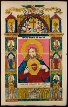 Dembour et Gangel estampe SACRE-COEUR DE JESUS. Metz 1840-1852 1953.86.43 Photo