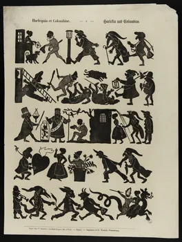 jeu, ombre chinoise Harlequin et Colombine. 1953.86.4317 Photo