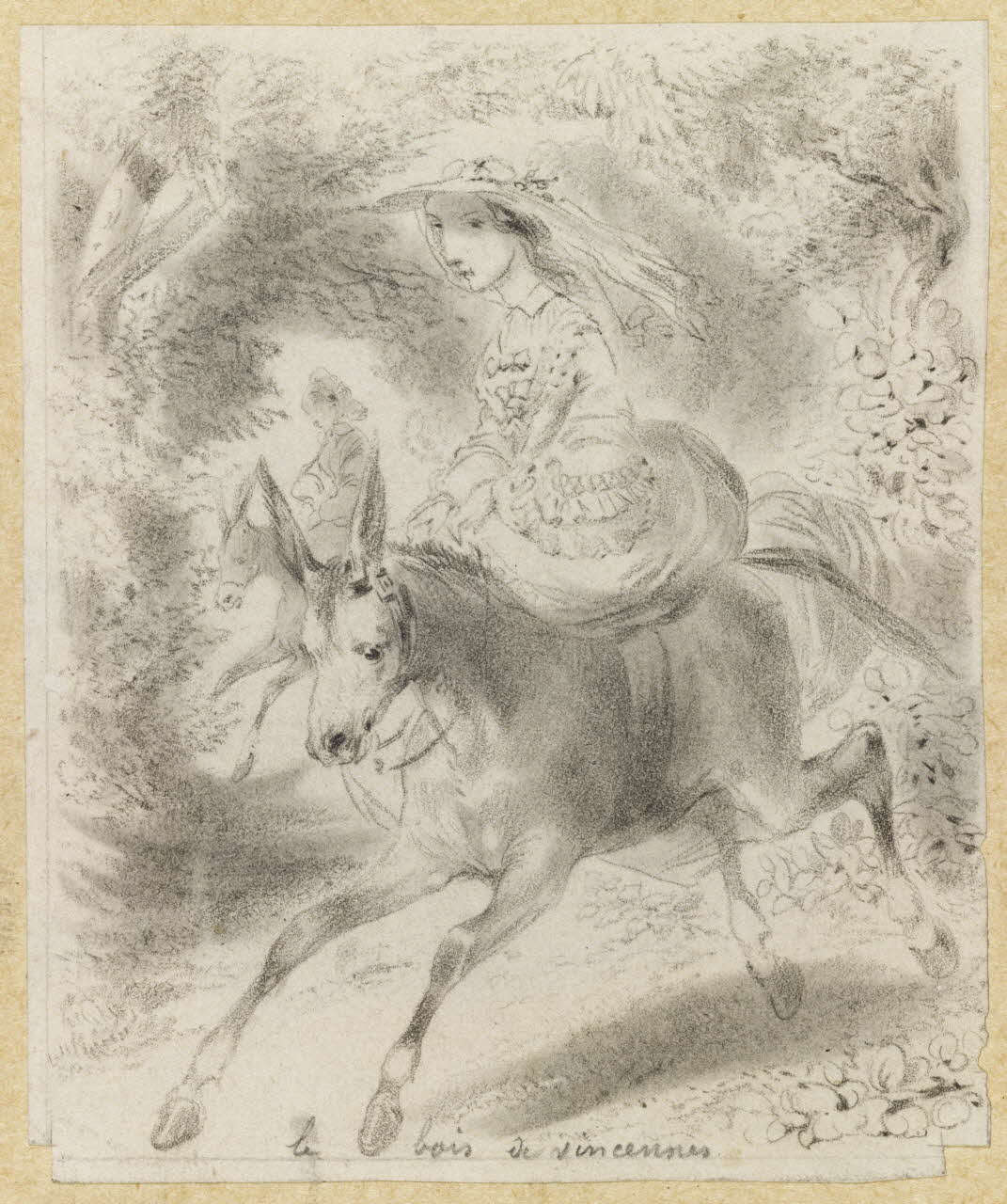 François-Charles Pinot dessin le bois de Vincennes 1847-1874 1957.131.70 Photo RMN-Grand Palais (Mucem)