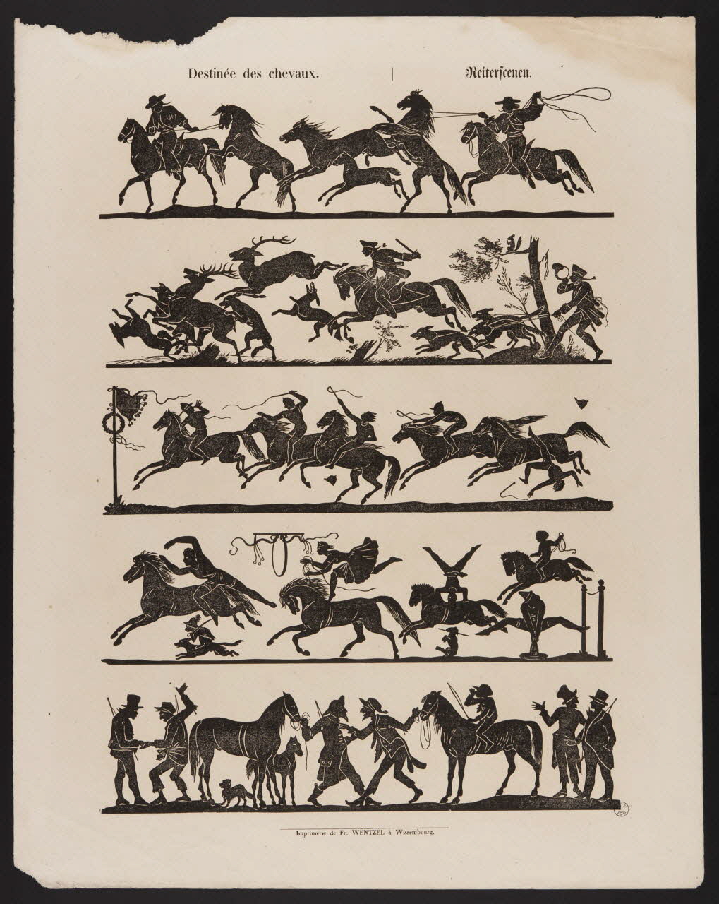 jeu, ombre chinoise Destinée des chevaux. 1953.86.4325 Photo