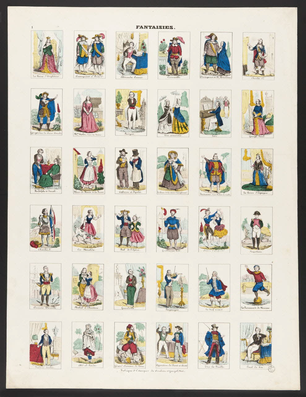Dembour et Gangel estampe FANTAISIES. Metz 1840-1852 1953.86.4337 Photo