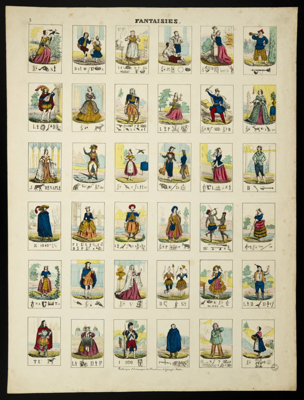 Dembour et Gangel estampe FANTAISIES. Metz 1840-1852 1953.86.4338 Photo