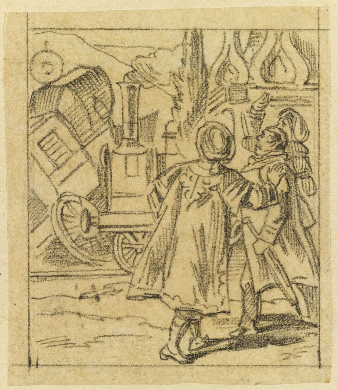 François-Charles Pinot dessin Accident de chemin de fer 1847-1874 1957.131.82 Photo RMN-Grand Palais (Mucem)