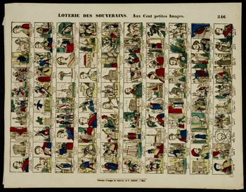 estampe LOTERIE DES SOUVERAINS. Aux Cent petites Images. 1953.86.4344 Photo