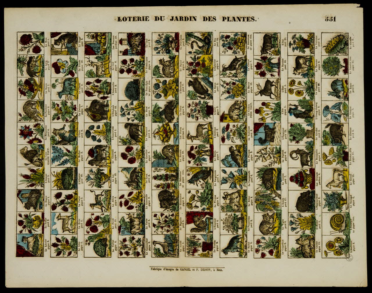 estampe LOTERIE DU JARDIN DES PLANTES. 1953.86.4346 Photo