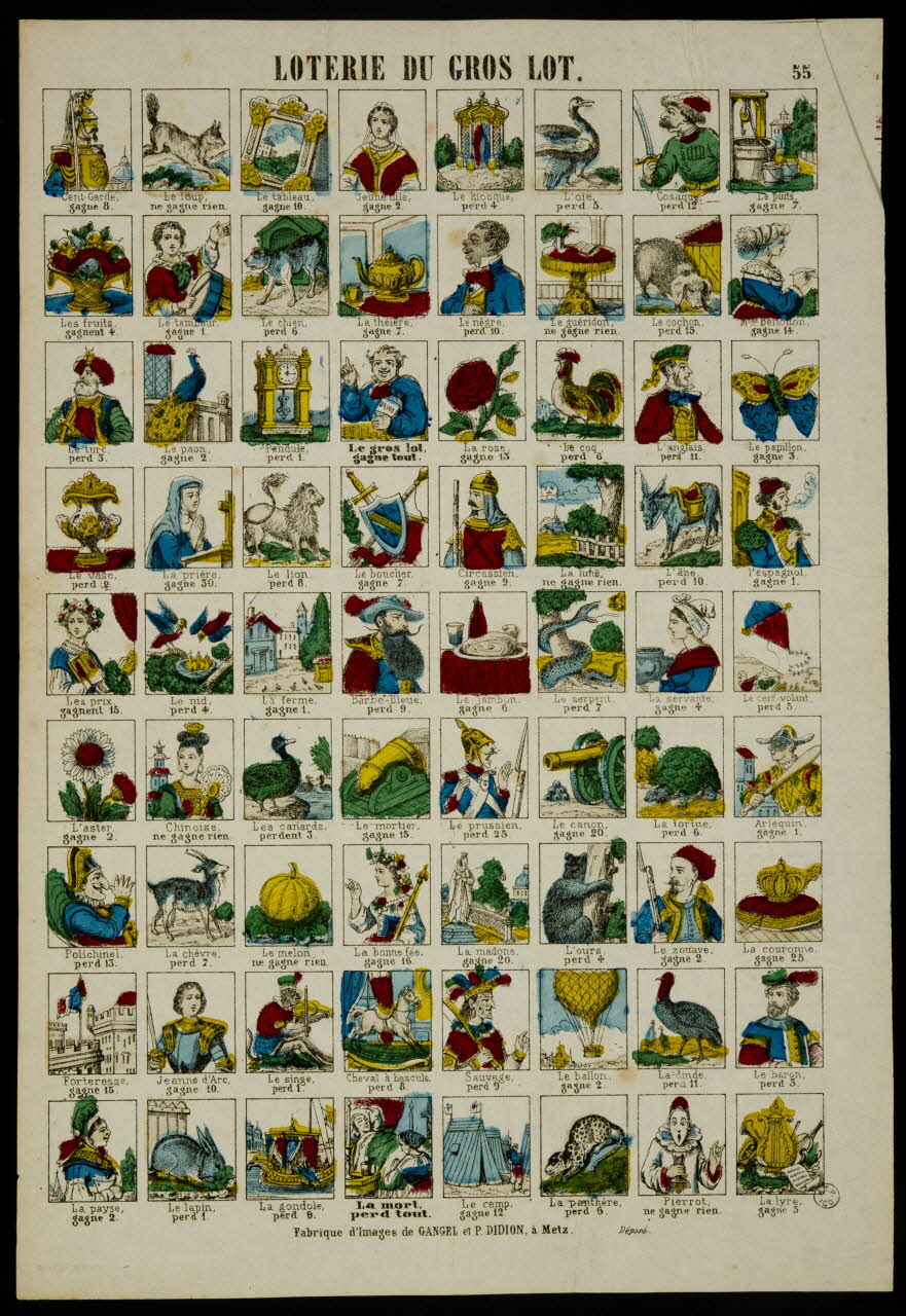 estampe LOTERIE DU GROS LOT. 1953.86.4348 Photo