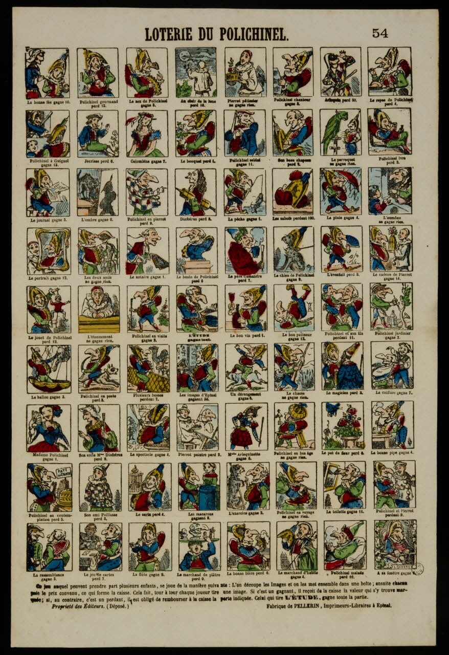 estampe LOTERIE DE POLICHINEL. 1953.86.4353 Photo