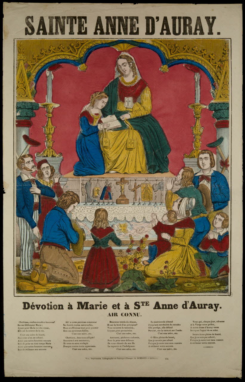 Dembour et Gangel estampe SAINTE ANNE D'AURAY. Metz 1840-1852 1953.86.437 Photo