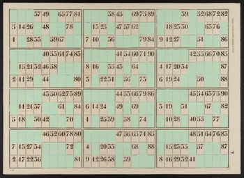 estampe Planche de loto 1953.86.4385  Photo