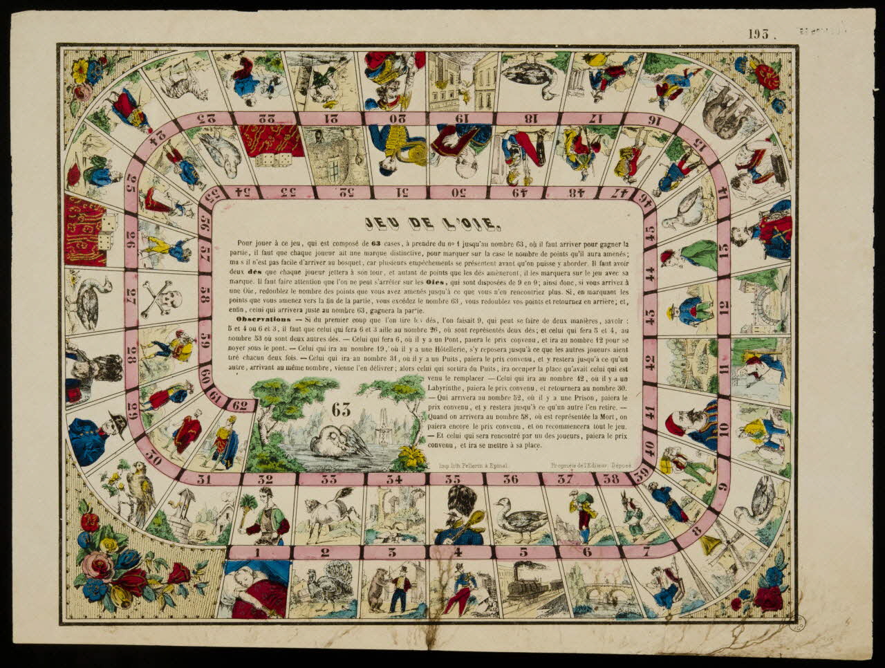 estampe JEU DE L'OIE. 1953.86.4393 Photo