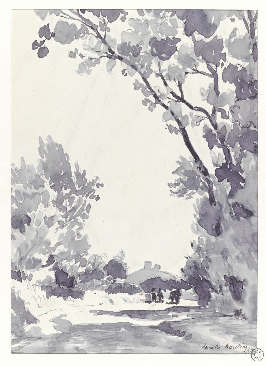 Emile Boutin dessin Sion de St-Hilaire-de-Riez, chemin de la Baleine. Riez 85 1912 1942.2.34 Photo RMN-Grand Palais (Mucem)/ Franck Raux