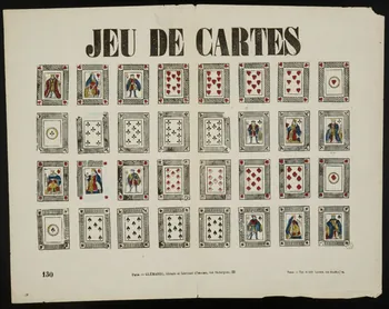 François Lacour ; Charles-Eugène Glémarec à compartiments (8x4) JEU DE CARTES Paris 1858-1860 1953.86.4400 Photo