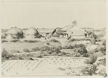 Emile Boutin dessin Ferme à St-Hilaire-de-Riez Riez 85 1922 1942.2.40 Photo RMN-Grand Palais (Mucem)/ Franck Raux