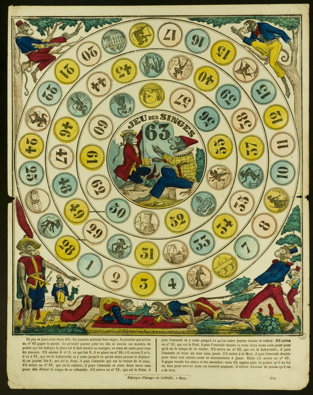 estampe JEU DES SINGES 1953.86.4404 Photo