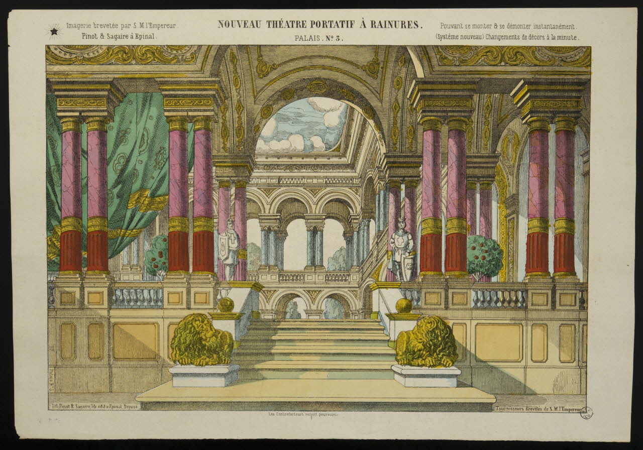 estampe NOUVEAU THEATRE PORTATIF A RAINURES 1953.86.4415 Photo